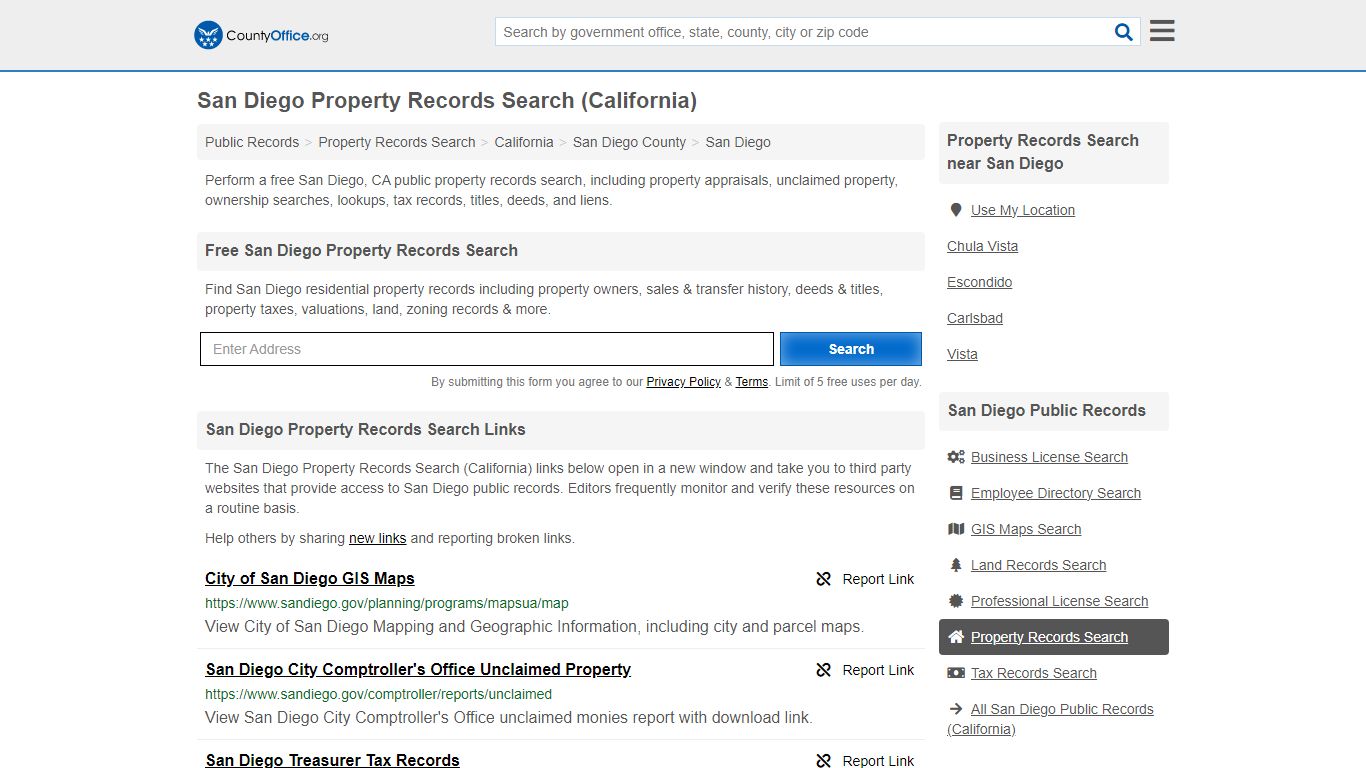 San Diego Property Records Search (California) - County Office